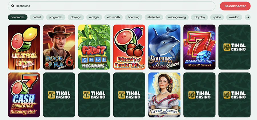tikal casino fournisseurs