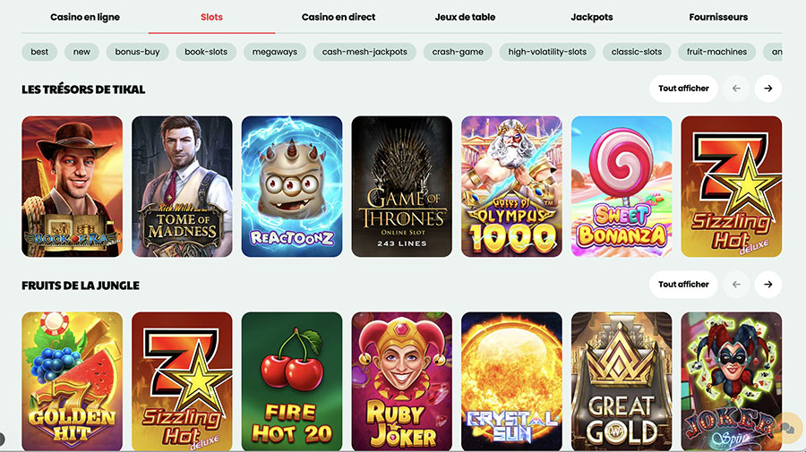 tikal casino slots
