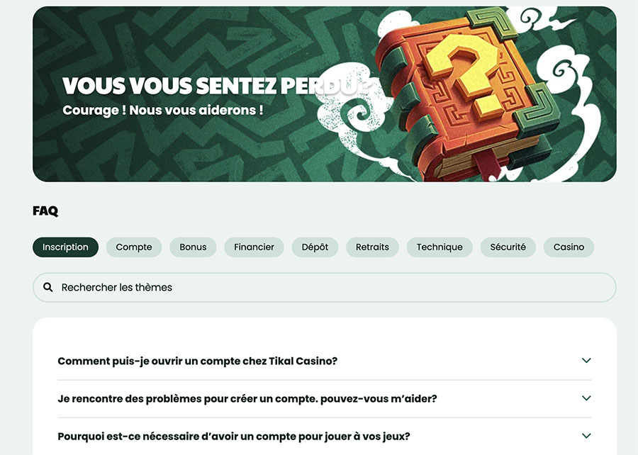 tikal casino support client